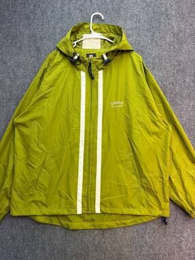 Chaps Ralph Lauren Men's Hooded Windbreaker Jacket Green Full Zip Size L